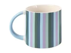 Power Pop Stripes Mug 400ML Lilac -Tea & Coffee Shop DI0421 SIDE