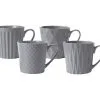Nova Mug 380ML Set Of 4 Grey Gift Boxed