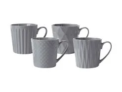 Nova Mug 380ML Set Of 4 Grey Gift Boxed