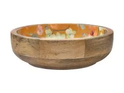 Arcadia Serving Bowl Wood Enamel Finish 25cm