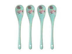 Gabby Malpas Jardin Teaspoon Set Of 4 Poppy Gift Boxed