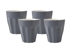 Blend Sala Latte Cup 265ML Set Of 4 Charcoal Gift Boxed