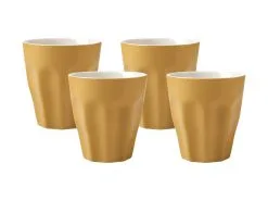 Blend Sala Latte Cup 265ML Set Of 4 Mustard Gift Boxed
