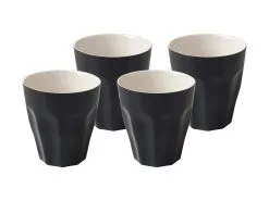 Blend Sala Latte Cup 265ML Set Of 4 Black Gift Boxed -Tea & Coffee Shop LM0039 A1