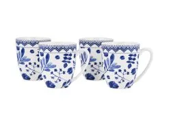 Darcy Coupe Mug 420ML Set Of 4 Floral Gift Boxed