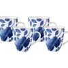 Giverny Coupe Mug Set Of 4 350ML Blue Gift Boxed