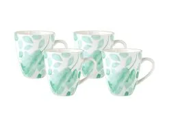 Giverny Coupe Mug Set Of 4 350ML Green Gift Boxed