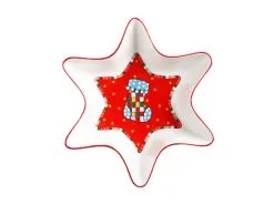 Donna Sharam Wonderland Star Dish 16cm Red Gift Boxed