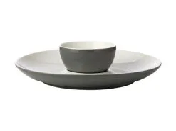 Mezze Chip & Dip 30cm Charcoal Gift Boxed