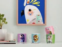 Pete Cromer Ceramic Square Tile Coaster Kookaburra 9.5cm -Tea & Coffee Shop cromer3 3 10