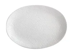 Dune Oval Platter 41x30cm White Gift Boxed