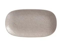 Dune Oblong Platter 33x18cm Taupe Gift Boxed