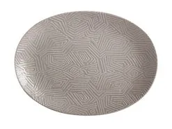 Dune Oval Platter 41x30cm Taupe Gift Boxed
