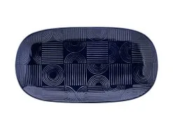 Arc Oblong Platter 33x18cm Indigo Blue Gift Boxed