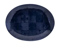 Arc Oval Platter 36x27cm Indigo Blue Gift Boxed