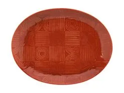Arc Oval Platter 36x27cm Terracotta Gift Boxed