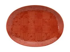 Arc Oval Platter 41x30cm Terracotta Gift Boxed