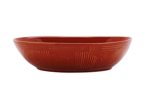 Arc Oval Serving Bowl 32x27cm Terracotta Gift Boxed 1 Arc Oval Serving Bowl 32x27cm Terracotta Gift Boxed