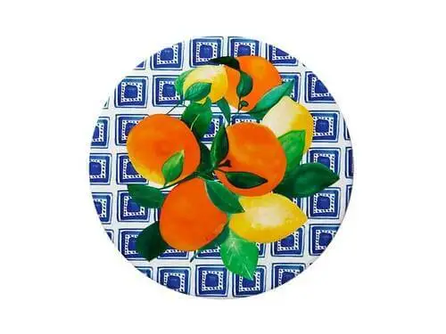 Positano Ceramic Round Tile Trivet 20cm Citrone 1 Positano Ceramic Round Tile Trivet 20cm Citrone