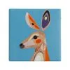 Pete Cromer Ceramic Square Tile Coaster Kangaroo 9.5cm