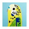 Pete Cromer Ceramic Square Trivet 20cm Budgerigar