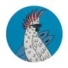 Mulga The Artist Ceramic Round Coaster 10.5cm Cockatoo