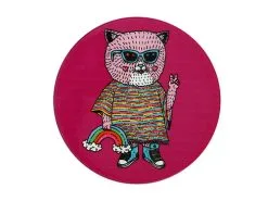 Mulga The Artist Ceramic Round Coaster 10.5cm Cat