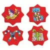 Donna Sharam Wonderland Star Shape Coaster 10.5cm Set Of 4 Red