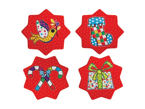 Donna Sharam Wonderland Star Shape Coaster 10.5cm Set Of 4 Red 1 Donna Sharam Wonderland Star Shape Coaster 10.5cm Set Of 4 Red