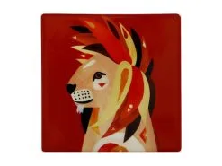 Pete Cromer Wildlife Ceramic Square Coaster 9.5cm Lion -Tea & Coffee Shop du0223 2