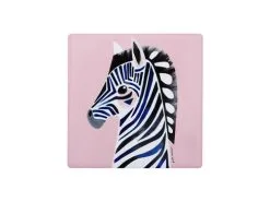 Pete Cromer Wildlife Ceramic Square Coaster 9.5cm Zebra