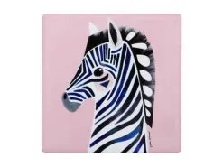Pete Cromer Wildlife Ceramic Square Coaster 9.5cm Zebra -Tea & Coffee Shop du0225 2