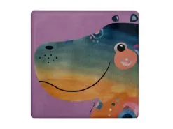 Pete Cromer Wildlife Ceramic Square Coaster 9.5cm Hippo -Tea & Coffee Shop du0233 2