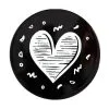 The Letterettes Ceramic Round Coaster 10.5cm Heart Gift Boxed