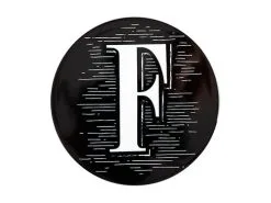 The Letterettes Ceramic Round Coaster 10.5cm F Gift Boxed""