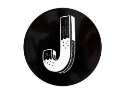 The Letterettes Ceramic Round Coaster 10.5cm J Gift Boxed""