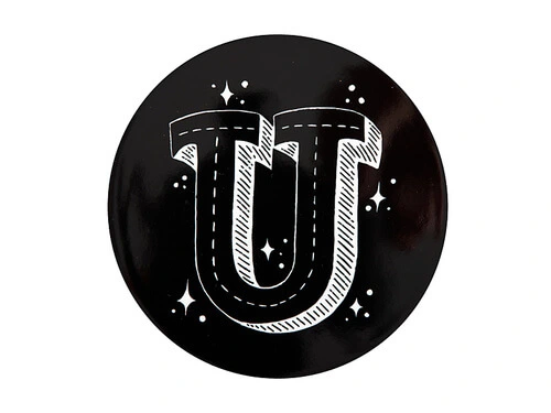 The Letterettes Ceramic Round Coaster 10.5cm U Gift Boxed"" 1 The Letterettes Ceramic Round Coaster 10.5cm U Gift Boxed""