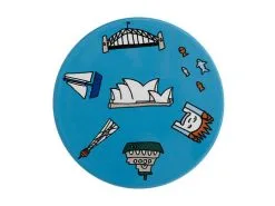 Megan McKean Cities Ceramic Round Coaster 10.5cm Sydney -Tea & Coffee Shop du0307 2