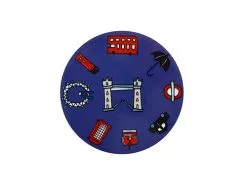 Megan McKean Cities Ceramic Round Coaster 10.5cm London