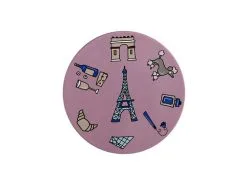 Megan McKean Cities Ceramic Round Coaster 10.5cm Paris