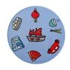 Megan McKean Cities Ceramic Round Coaster 10.5cm Hong Kong