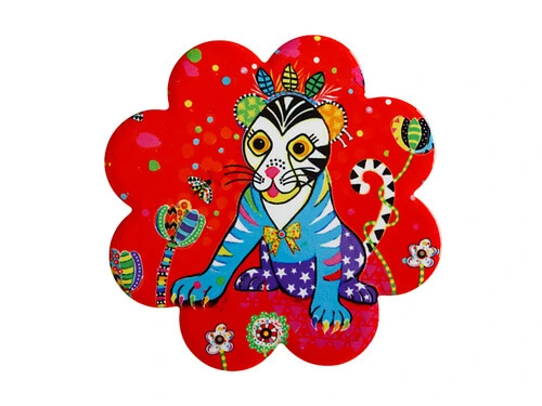 Donna Sharam Rainbow Jungle Ceramic Flower Coaster 10cm Tiggy & Tiny 1 Donna Sharam Rainbow Jungle Ceramic Flower Coaster 10cm Tiggy & Tiny