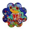 Donna Sharam Rainbow Jungle Ceramic Flower Coaster 10cm Bubbles & Banjo
