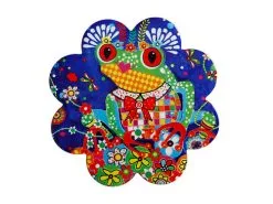 Donna Sharam Rainbow Jungle Ceramic Flower Coaster 10cm Bubbles & Banjo