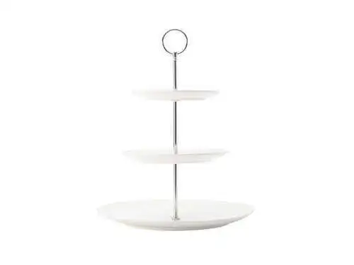 White Basics Diamonds 3-Tier Cake Stand 2 White Basics Diamonds 3-Tier Cake Stand - Image 2