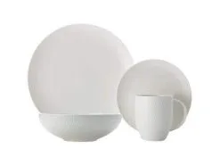 White Basics Diamonds Dinner Set 16 Piece -Tea & Coffee Shop dv0032 1