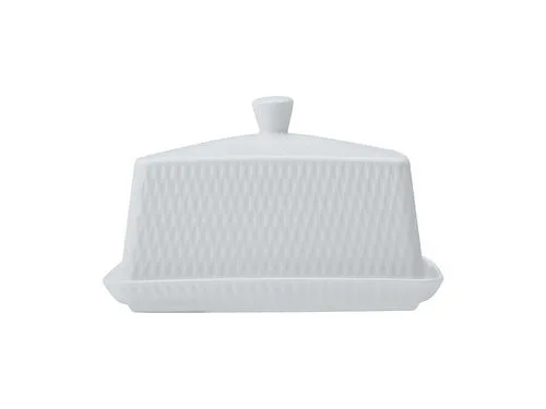 White Basics Diamonds Butter Dish 1 White Basics Diamonds Butter Dish