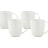 White Basics Diamonds Coupe Mug 370ML Set Of 4 Gift Boxed