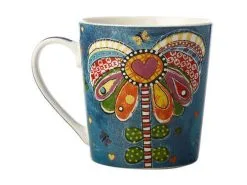 Donna's Garden Mug 350ML Playful Poppy Tin Gift Boxed -Tea & Coffee Shop dx1017 1f