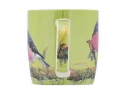 Katherine Castle Bird Talk Mug 370ML Pink Robins Gift Boxed -Tea & Coffee Shop dx1121 handle 1